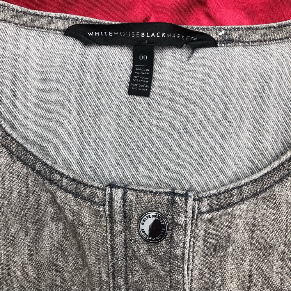 White House Black Market (WHBM) Cap Sleeve Denim Dress - Picture 6 of 8